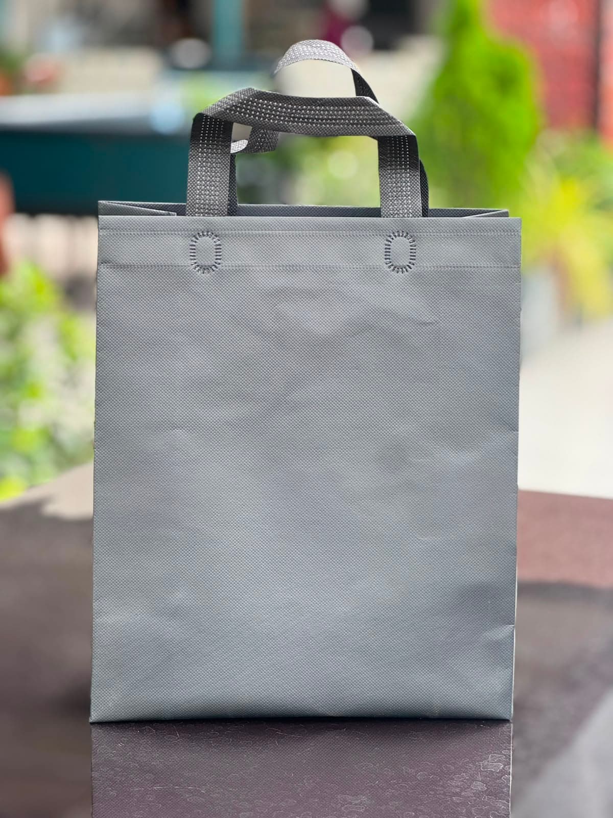 Grey BOPP matt laminated bag manufactured by Maruti Bag Multipack